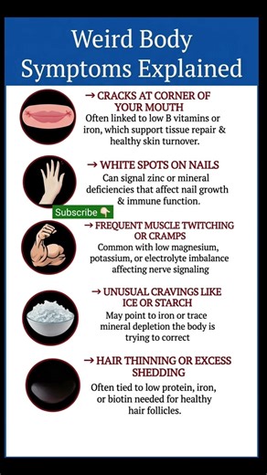 Weird Body Symptoms Explained | Strange Signs Your Body Gives You #healthylifestyle #healthyeating