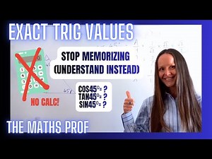 Stop Memorizing Trig Values (sin45, cos45 & tan45 Made Easy) | The Maths Prof
