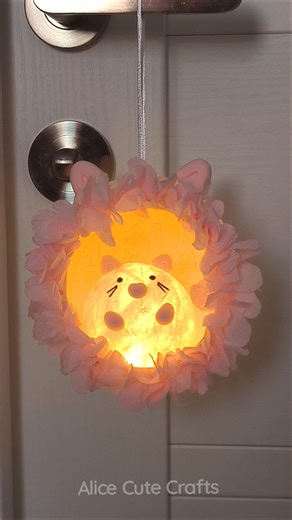 DIY Cute Cat Flower Light 🐾 | Cozy Night Lamp Idea