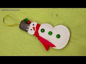 DIY Felt Snowman // Easy Snowman Ornament // DIY Winter Home Decor - Easy Sewing Projects