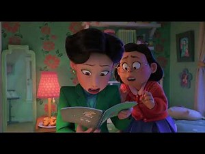 Mom checks Mei Mei's drawings Scene [Turning Red]