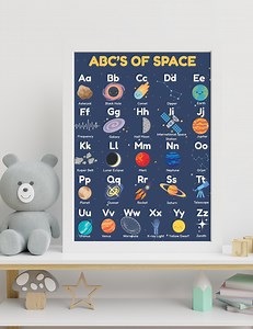 ABC'S of Space | Alphabet Poster | Classroom Decor | Astronomy | Educational | Classroom Posters | Montessori Poster | Digital Download - Etsy UK