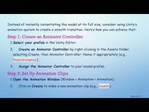 Create a Stunning Zoom In Effect for Modal UI Prefabs in Unity