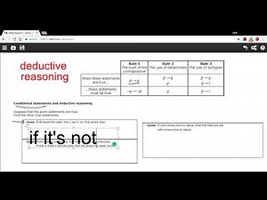 Conditional statements and deductive reasoning