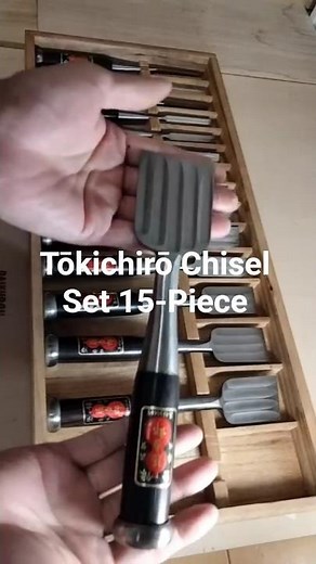 Tōkichirō Chisel Set 15-Piece | Oire Nomi | Ebony Handles #JapaneseChisels #WoodworkingTools