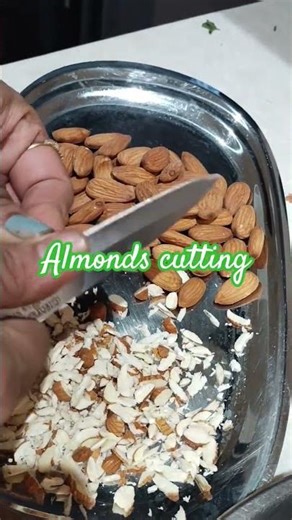 Cutting almonds #almond cutting #how #healthy #how to cut almond at home