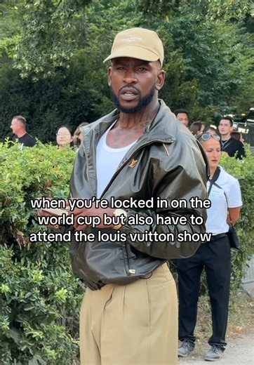 Skepta at Louis Vuitton: Watching Norway vs Senegal at Paris Show