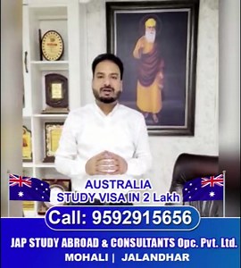 Jap Study Abroad & Consultants Overall-5.5 Bands for Australia study visa with 100% Guarantee (Packages Available) More information contact us- 9592915656 (Head Office Mohali) (AUSTRALIA STUDY VISA) | JAPStudy Abroad & Consultants Opc Pvt Ltd