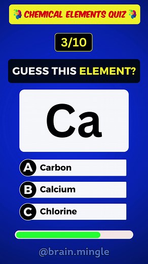 Guess the chemical element quiz 🧠 #chemical #elements #science #chemistry #quiz