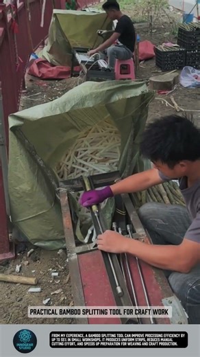 Practical Bamboo Splitting Tool for Craft Work #tools