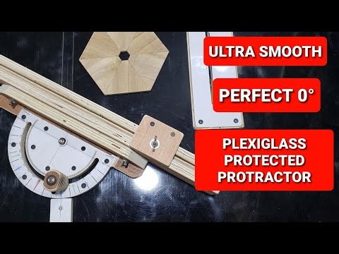 Ultimate DIY Miter Gauge with Smooth 0° Tilting & Acrylic Protection& Adjustable Fence