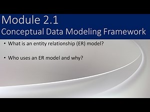 2.1 - Conceptual Data Modeling Framework