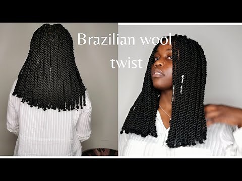 Brazilian Wool Twist || 2 Strand Twist with Brazilian Wool/ Yarn || South Africa Youtuber