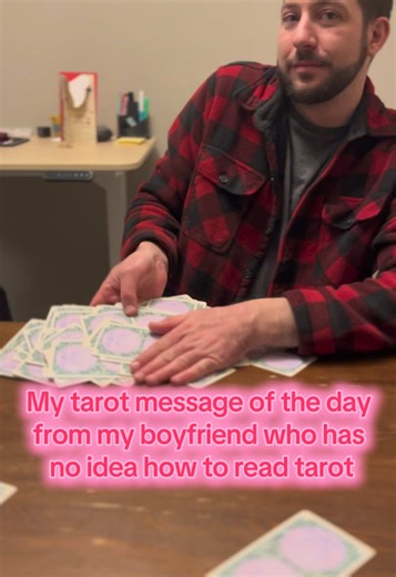 Having my boyfriend pull me a tarot card every day. Let’s see how he does lol… he has no idea how to read tarot or what any of the cards mean 🤣 #couplescomedy #tarotmessages #boyfriendtok #dailytarotreadings #foryoupagе