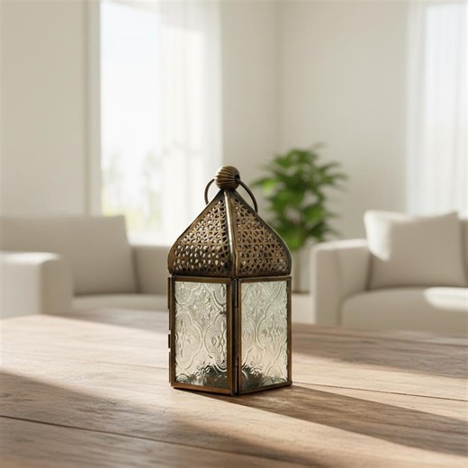 Moroccan Metal Decorative Lantern | Vintage Gold Tea Light Holder | Ring & Hook Hanging - Etsy