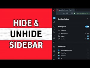 How to Hide & Unhide Sidebar on Opera GX Browser