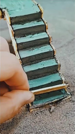 Diy tiny stairs #miniature #tinyhouse #diy #shorts