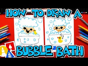 How To Draw A Kid Taking A Bubble Bath - Videos For Kids