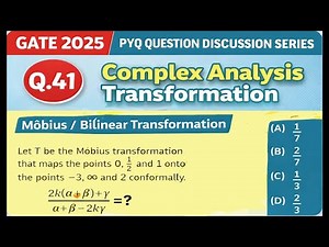 GATE 2025 Question 41 | Complex Analysis PYQ | Möbius (Bilinear) Transformation | full solutions