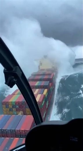 Cargo Ship vs Monster Waves - Who Survives? #maritime #storm #extreme