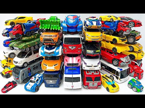 Full Transformers Hello Carbot Tobot Police Ambulance Car Park - Stopmotion Mini Robot Rescue Movie