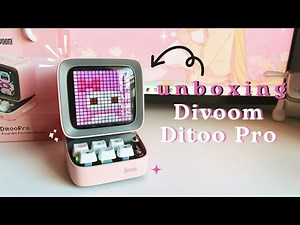 unboxing divoom ditoo pro 💞 | review + tutorial | retro pixel art bluetooth speaker | desk buddy