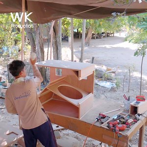 "Turbo " How to make a beautiful pair of 18 inch subwoofer speakers | น้าซาวด์เอง
