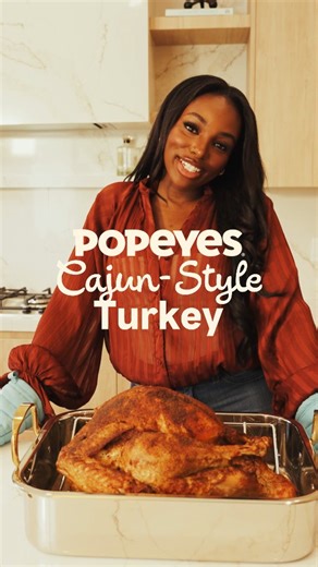 @popeyes on Instagram: "Popeyes pre-cooked Cajun-Style Turkey is giving stress-free holidays. Just thaw, heat, serve! Order yours now."