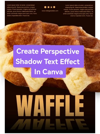 Create Perspective Shadow Text Effect in Canva