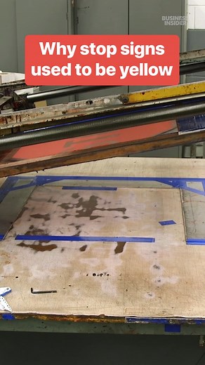 Did you know that stop signs used to be yellow instead of the iconic red we know today? #stopsigns #traffic #paint | Insider Design