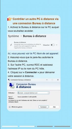 Comment contrôler un PC à distance depuis un autre PC