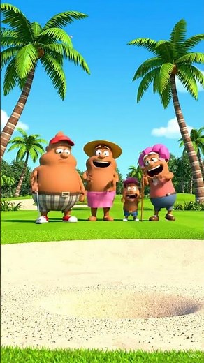 Poop Family Plays Golf in America ⛳💩