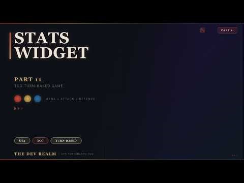 Unreal engine TCG turn base game - Part 11 - Stats Widget Completed