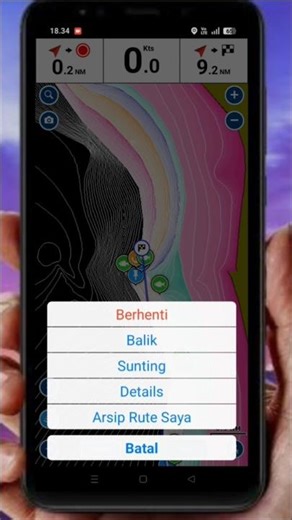Boating Automatic Route Night Mode Indonesian #boating #navionics #garmin #gps #route #offline