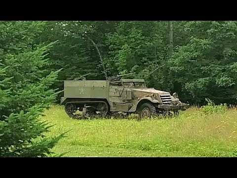 1942 white m2 halftrack review, walk around and drive