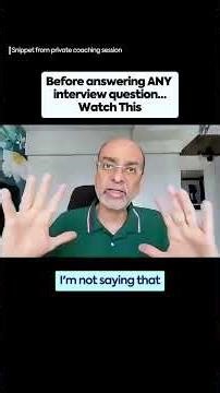 How to Answer Any Interview Question (Without Memorizing Anything) | Sarabjeet Sachar #Short