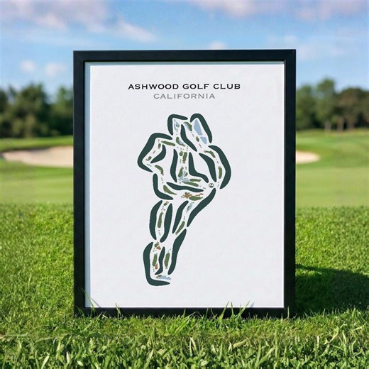 Ashwood Golf Club, California | Golf Course Map, Golf Map, Golfer Gift for Him, Scorecard Layout, Golfer Boyfriend Gift, Art Print Decor - Etsy