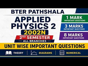 Applied Physics 2 Important Questions 2026 | BTER Polytechnic 2nd Semester | 2002N PYQ Analysis
