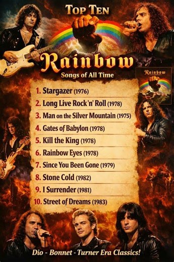 The Top Ten Rainbow songs of all time