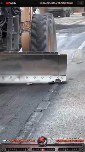 Highway Maintenance Motor Grader : How Road Markers Clear With Perfect Efficiency #machinery