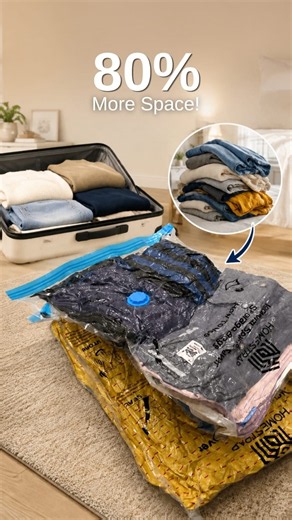 How to Pack More Clothes in Your Suitcase with Vacuum Bags | Travel Packing Hack ✈️