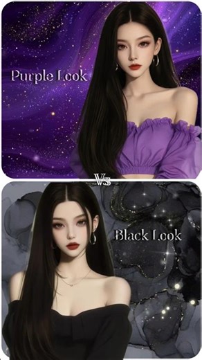 Black Beauty VS Purple Princess 🖤💜#RoyalVibes #Luxury #Aesthetic #CuteStyle #FashionQueen