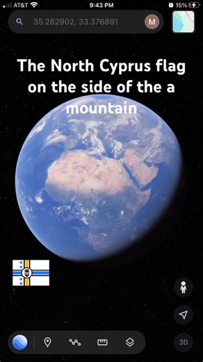 Flag of North Cyprus #googleearth #cyprus #history #northcyprus #europe #fyp #viral #shorts #world