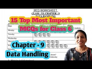 Multiple Choice Questions Ch-9 Class 6 Maths | Top 15 MCQ Based on Data Handling‪@kvteachersguild‬