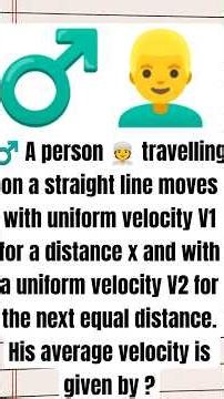 ♂️ Average Velocity ?👱‍♂️