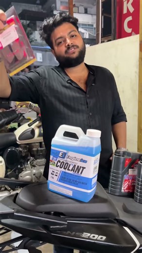 Blue Color Coolant ah 🤯🤒❓❓Engine Ice Coolant Oil ,Best bike service