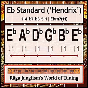 Eb Standard ('Hendrix') | Eb-Ab-Db-Gb-Bb-Eb | World of Guitar Tuning | Rāga Junglism