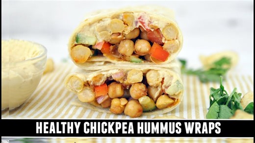 Better Than Burritos! Healthy Chickpea Hummus Wraps