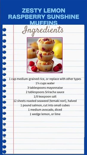 Zesty Lemon Raspberry Sunshine Muffins