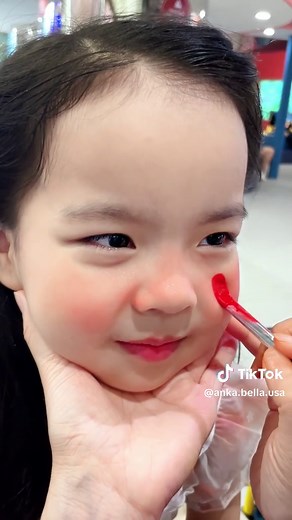 Adorable Strawberry Cheeks Face Paint Tutorial